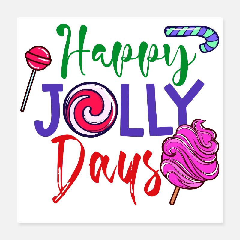 Sweets Statement Bonbons Snacking Délicieux Poster 40 x 40 cm