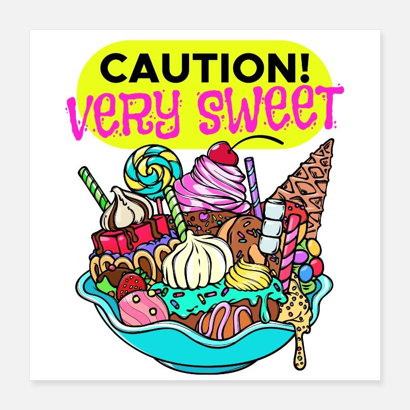 Cupcake Dessert Déclaration Snacking Bonbons Poster 40 x 40 cm