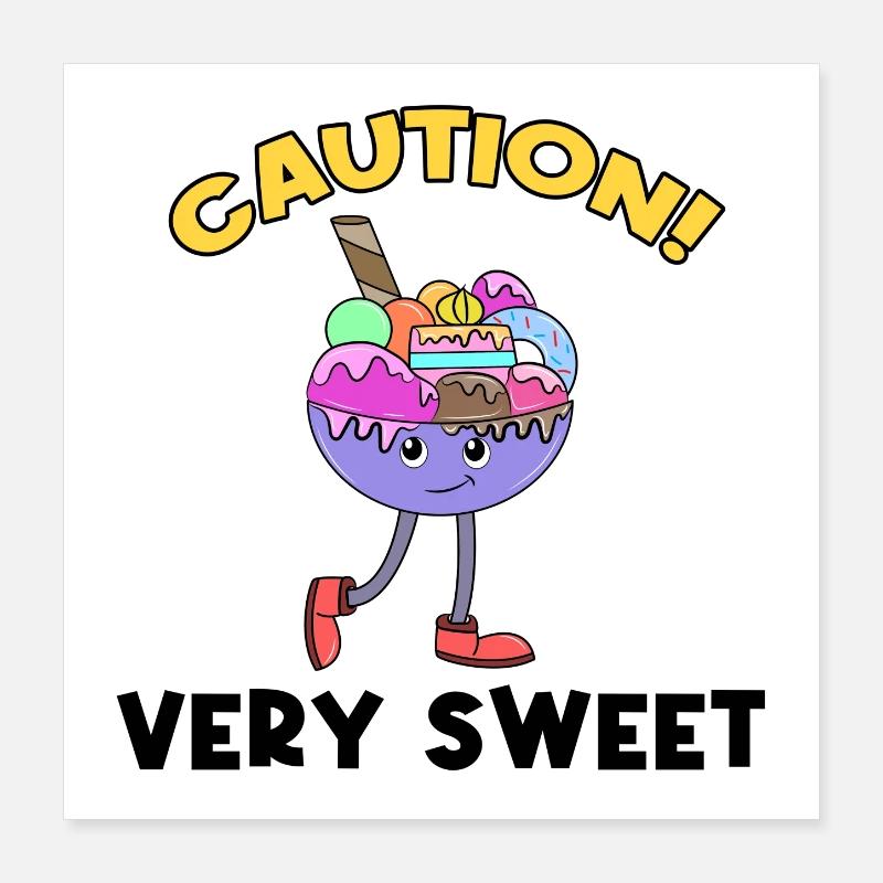 Donut Sweets Statement Delicious Dessert Poster 16" x 16" (40x40 cm)