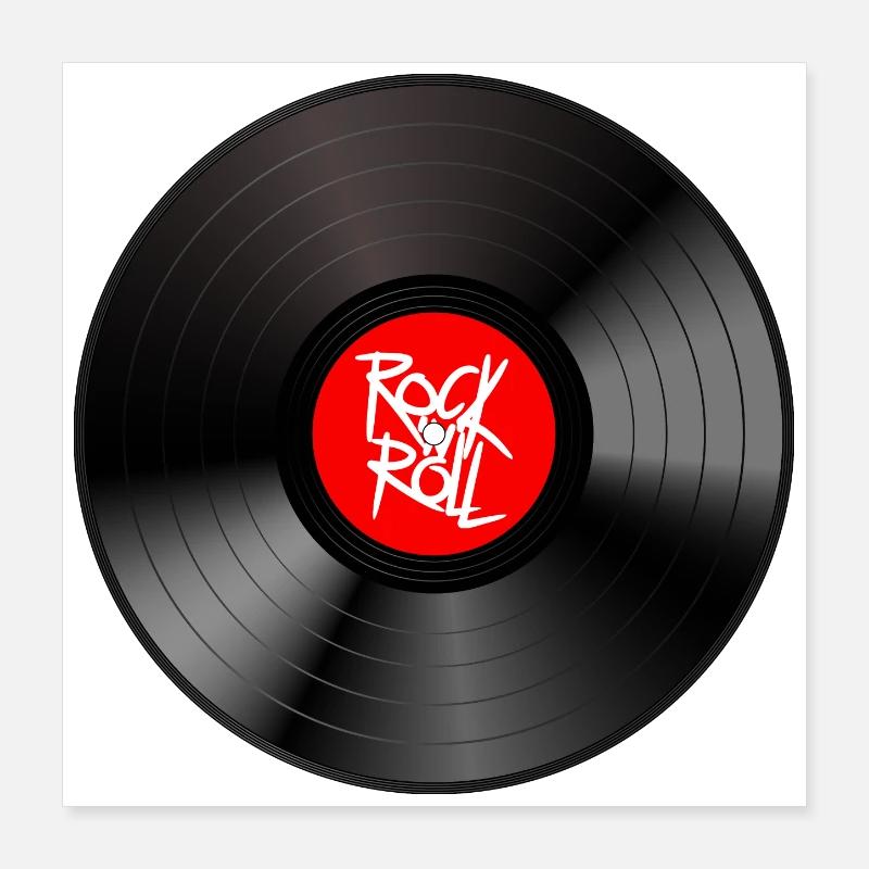 Vinyle Rock 'n' Roll : un t-shirt de déclaration Poster 40 x 40 cm
