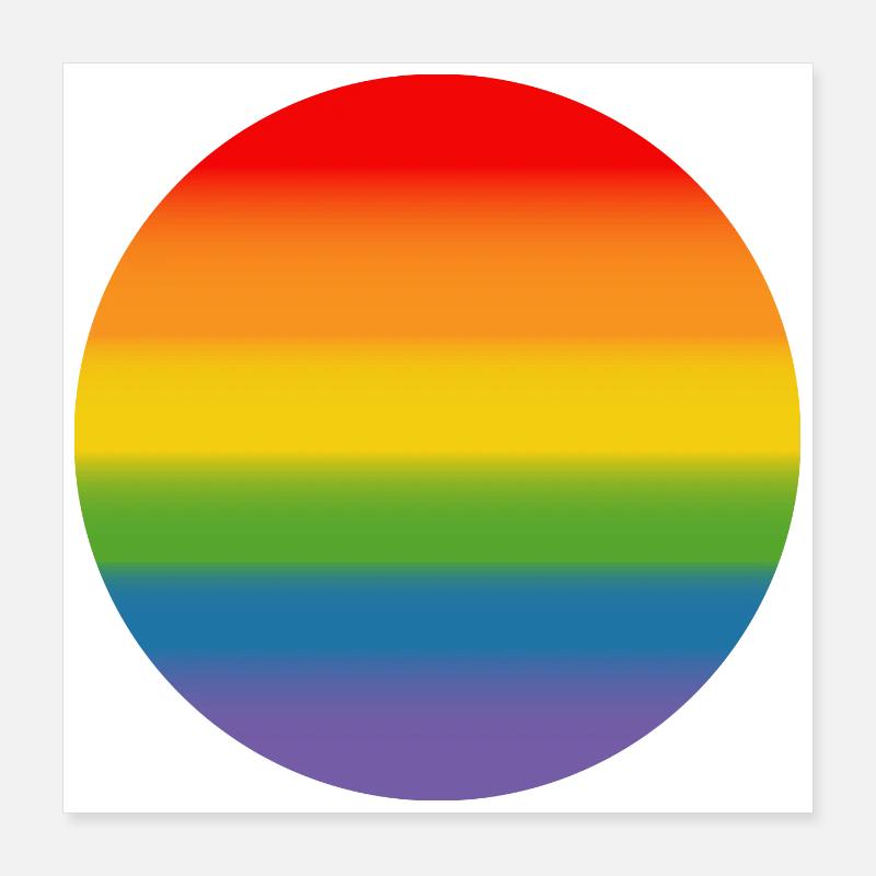 Rainbow Course Round Poster 16" x 16" (40x40 cm)