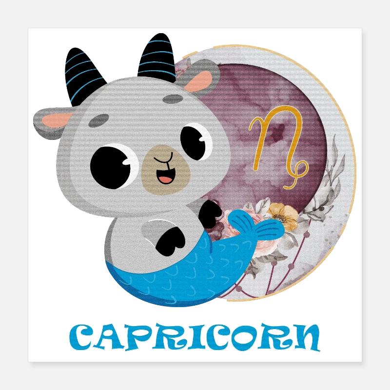 Sternzeichen Steinbock Poster 40x40 cm