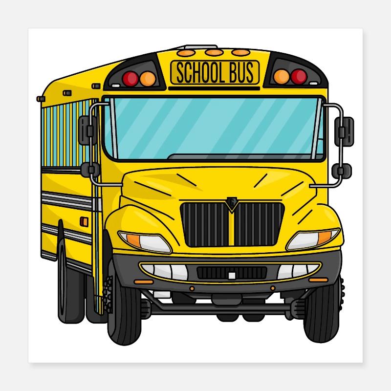 Schulbus Poster 40x40 cm