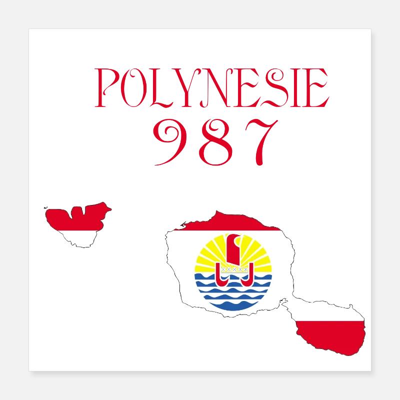Polynésie Poster 40 x 40 cm