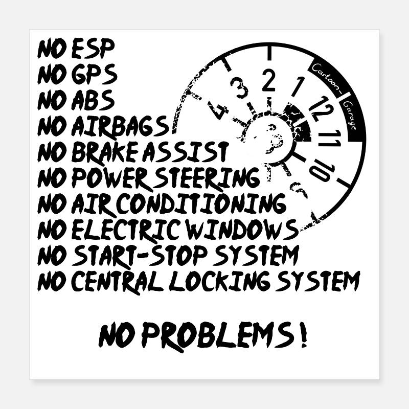 "No Problems" Poster 40x40 cm