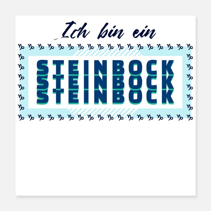 Tierkreiszeichen Steinbock Statement Horoskop Poster 40x40 cm
