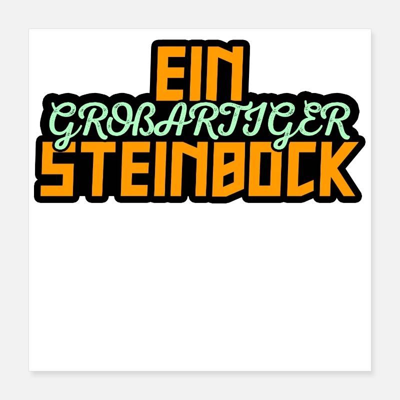 Astrologie Steinbock Statement Horoskop Galaxie Poster 40x40 cm
