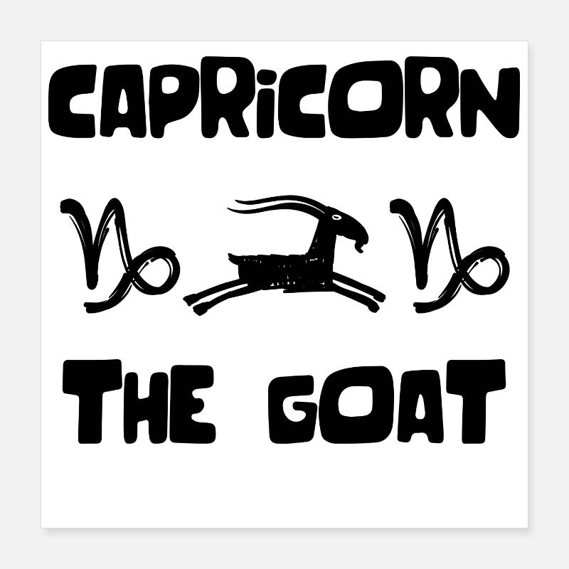 Steinbock Statement Astronomie Tierkreiszeichen Poster 40x40 cm