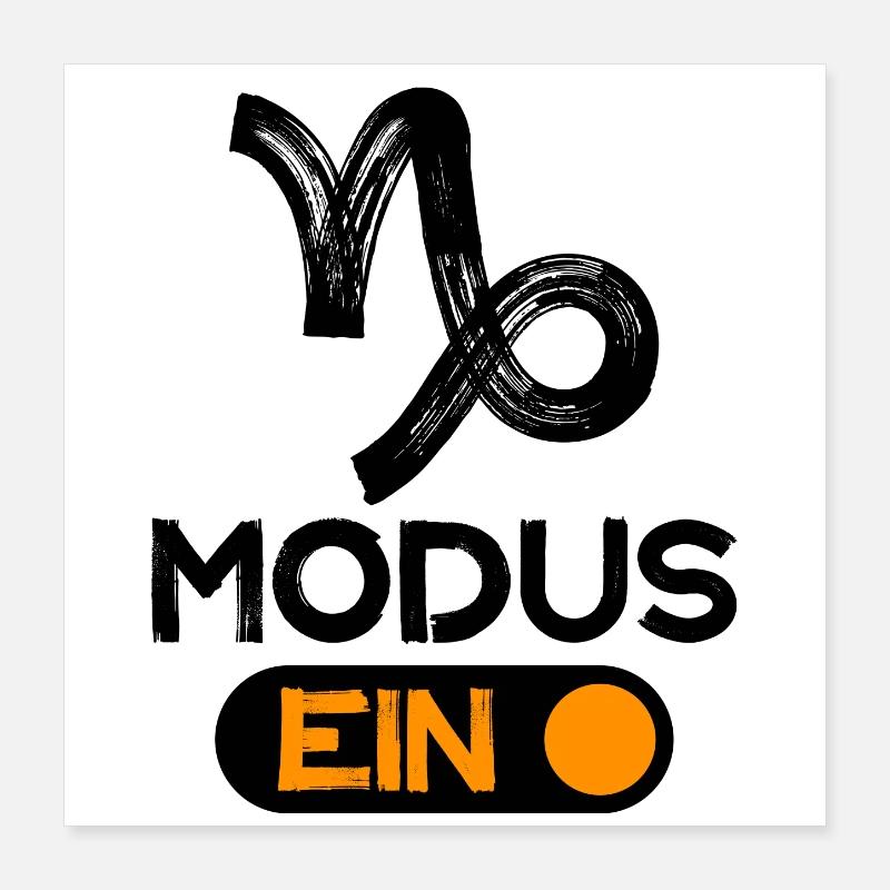 Tierkreis Statement Steinbock Astrologie Horoskop Poster 40x40 cm