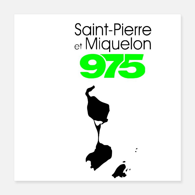 Saint-Pierre & Miquelon Poster 40 x 40 cm
