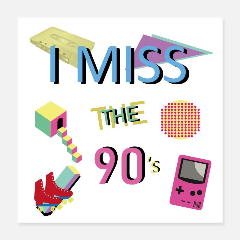 Nostalgic 90s theme Poster 16" x 16" (40x40 cm)