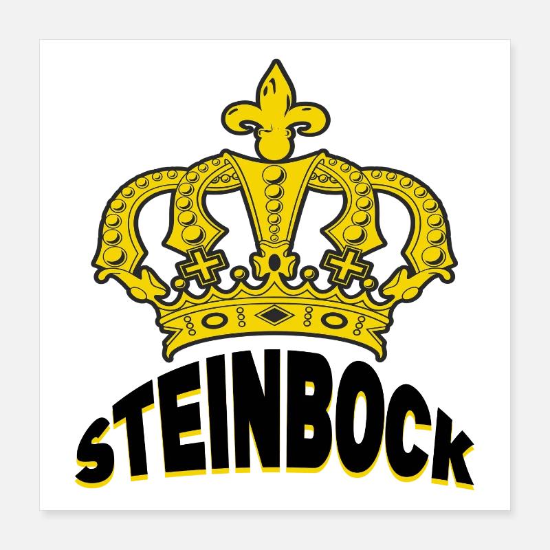 Steinbock Horoskop Spruch Sternzeichen Aberglaube Poster 40x40 cm