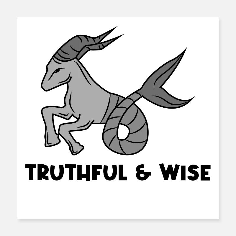 Cool Statement Horoskop Steinbock Himmel Tierkreis Poster 40x40 cm