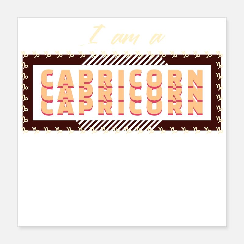 Steinbock Sternzeichen Cool Statement Horoskop Poster 40x40 cm