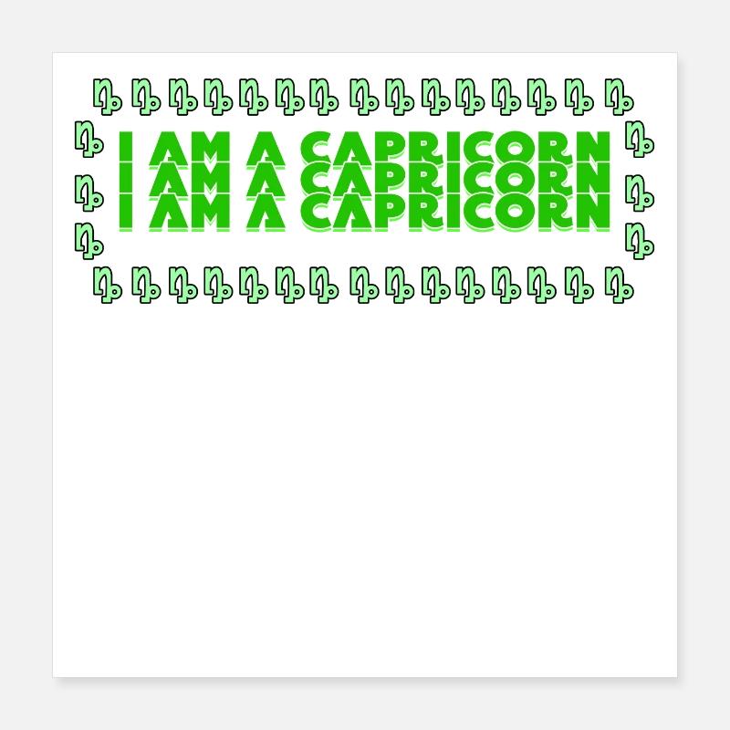 Horoscope Statement Capricorn Heaven Superstition Poster 16" x 16" (40x40 cm)