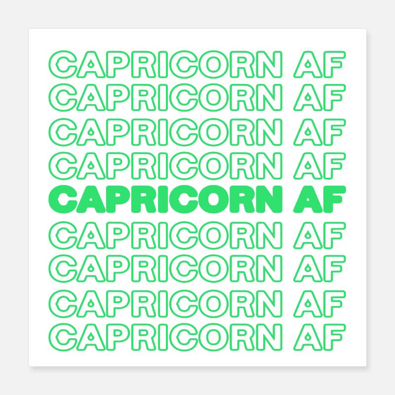 Tierkreiszeichen Steinbock Statement Aberglaube Poster 40x40 cm