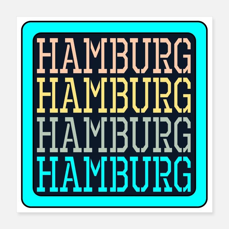 HAMBOURG - RÉCEPTION DE BIENVENUE - ADIEU Poster 40 x 40 cm
