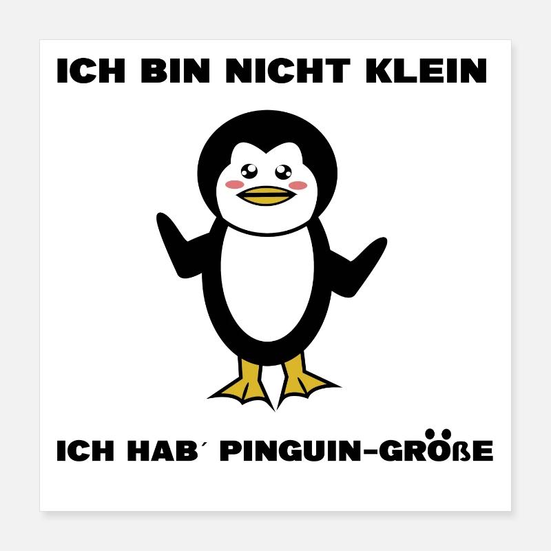 Cool Pinguin Lustig Vogel Statement Tier Süß Poster 40x40 cm