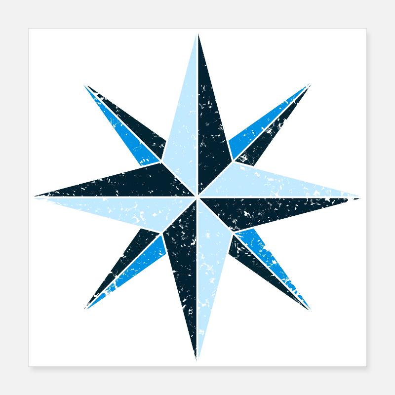 Compass Poster 16" x 16" (40x40 cm)