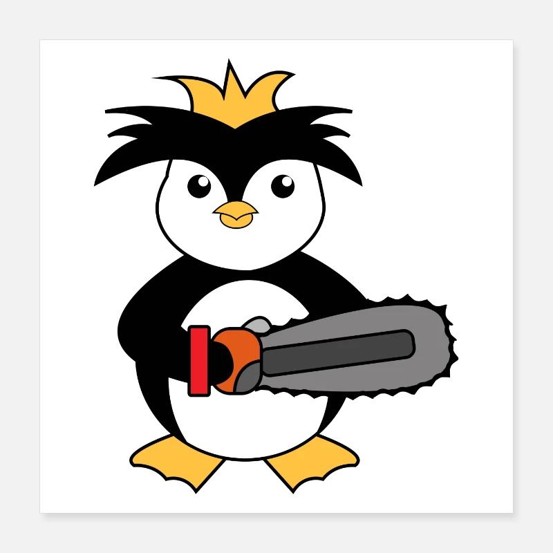 Zoo Pinguin Seevogel Tier Vogel Arktis Poster 40x40 cm