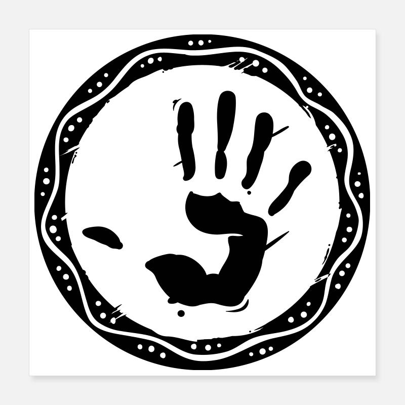 Imprimer la main Poster 40 x 40 cm