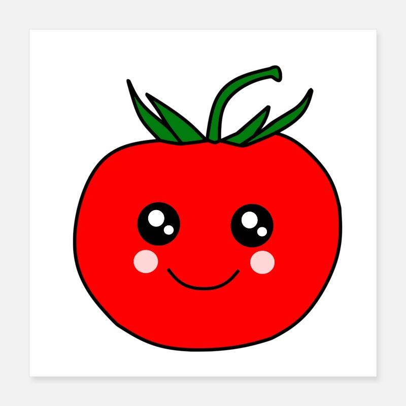 Tomate rot rote Tomate Tomaten Poster 40x40 cm