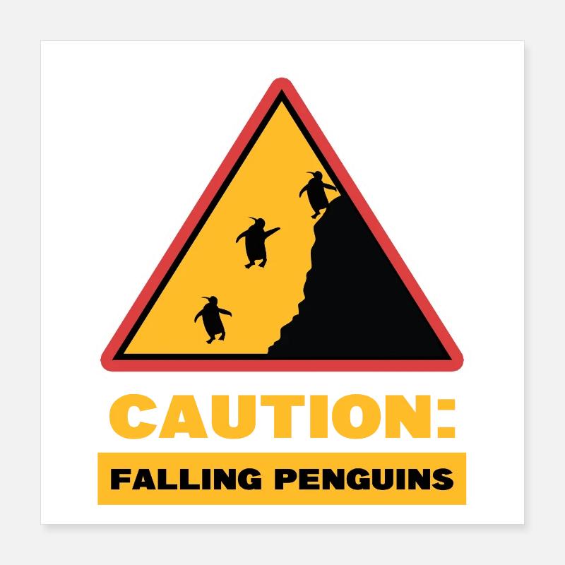 Seevogel Statement Pinguin Tier Vögel Antarktis Poster 40x40 cm