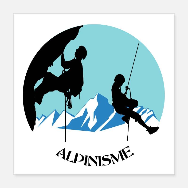 Alpinisme Poster 40 x 40 cm