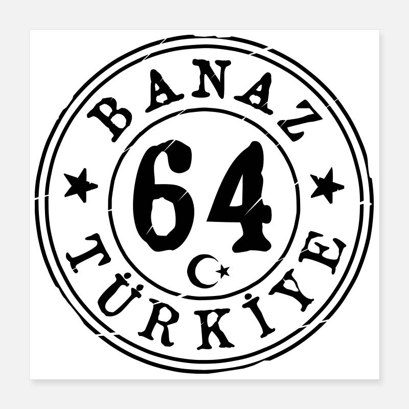 Banaz 64 Usak Poster 40 x 40 cm