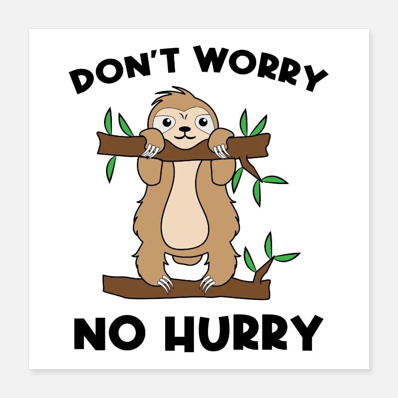 Animal Jungle Statement Sloth Relax Jungle Poster 16" x 16" (40x40 cm)