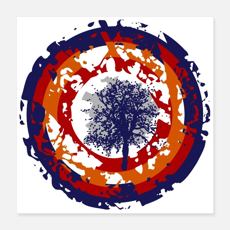 crazy bullseye Poster 40x40 cm