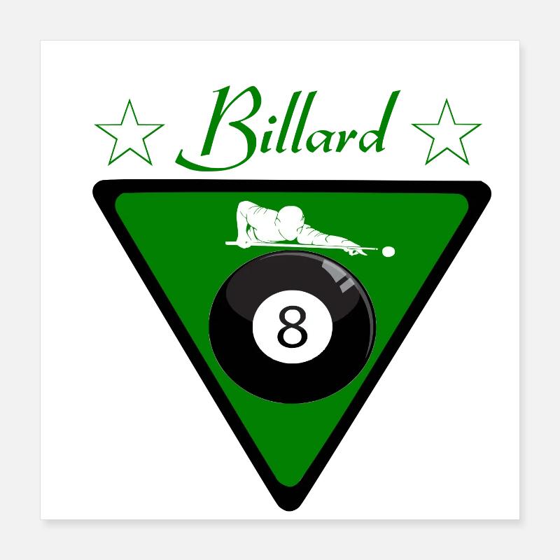 Billard Poster 40x40 cm
