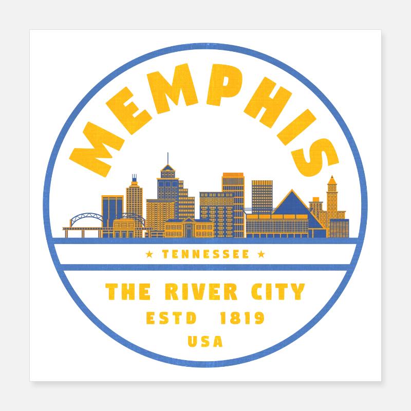 Memphis États-Unis Poster 40 x 40 cm
