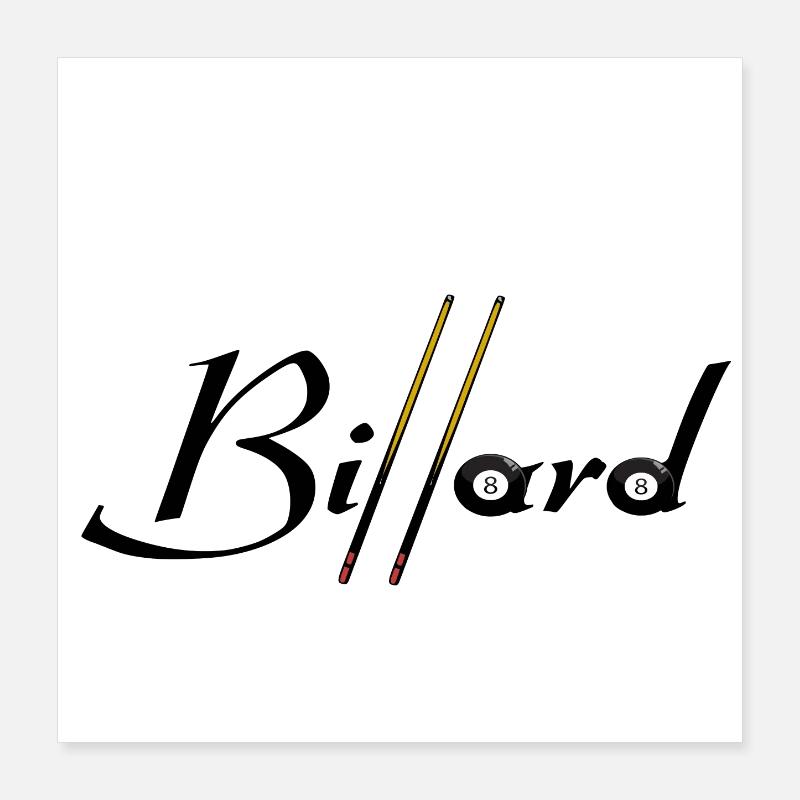 Billard Poster 40x40 cm