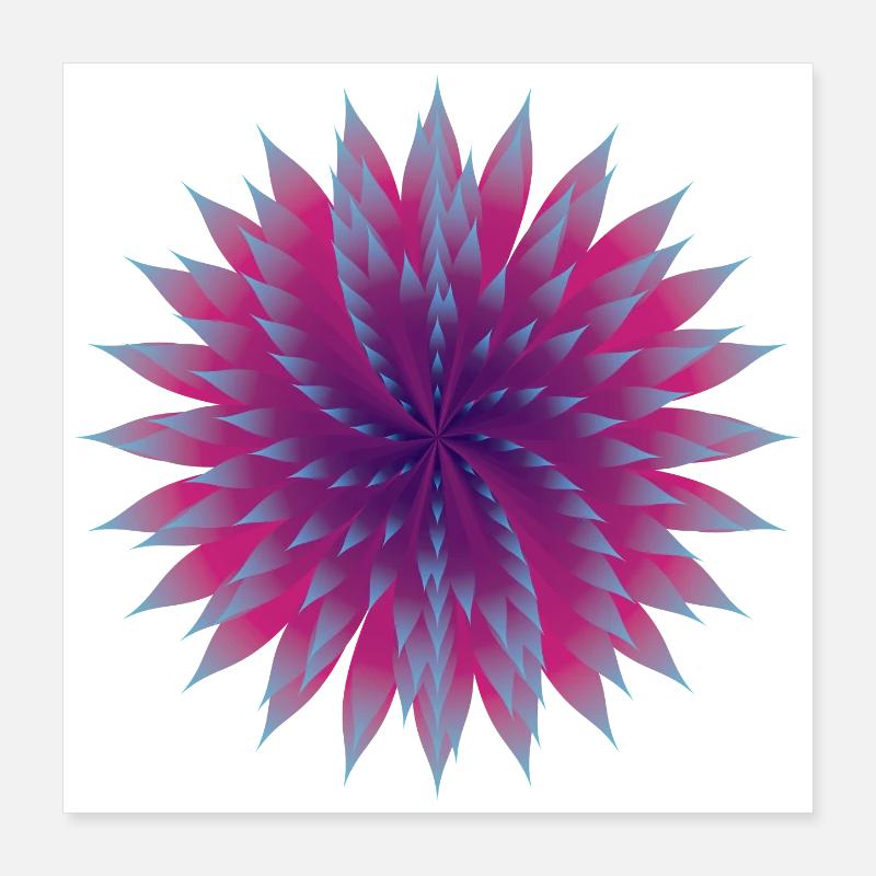 Fleur vectorielle Poster 40 x 40 cm