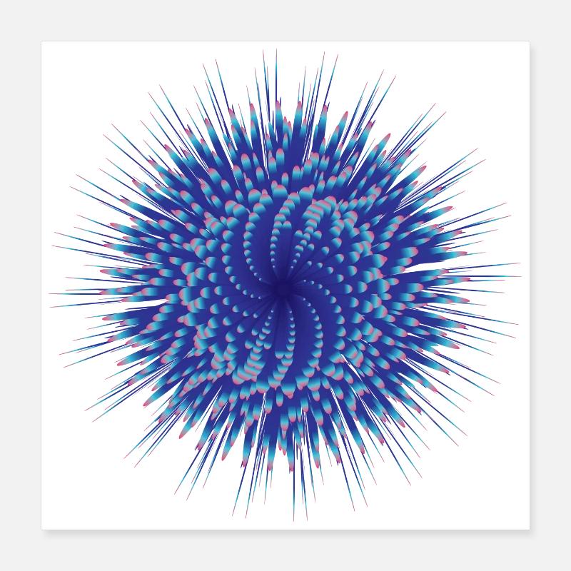 Fleur vectorielle Poster 40 x 40 cm