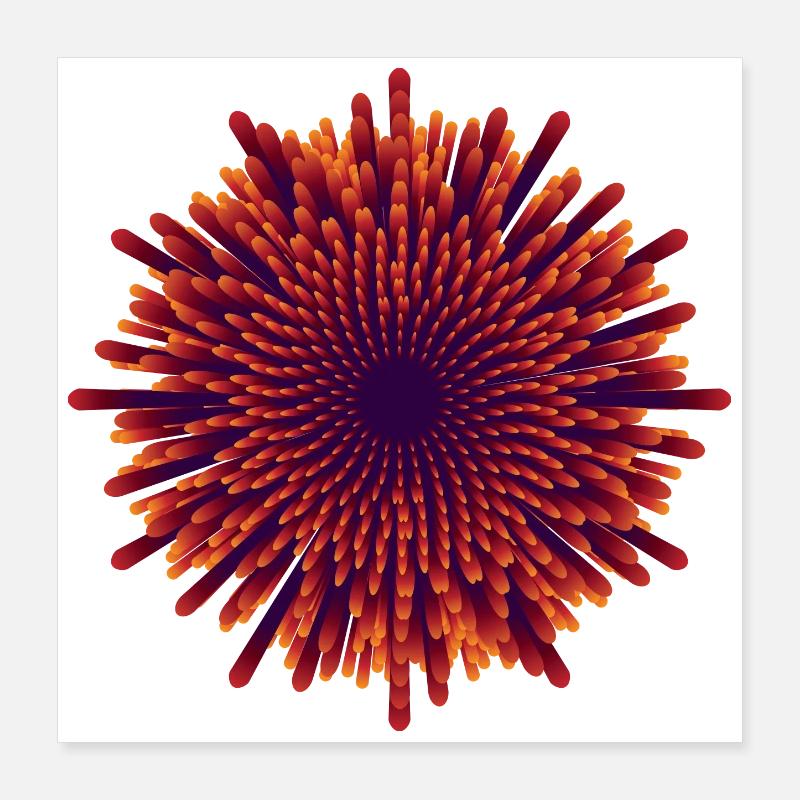 Fleur vectorielle Poster 40 x 40 cm