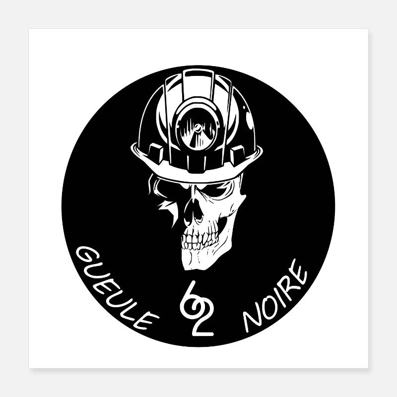 Gueule noire 62 Poster 40 x 40 cm