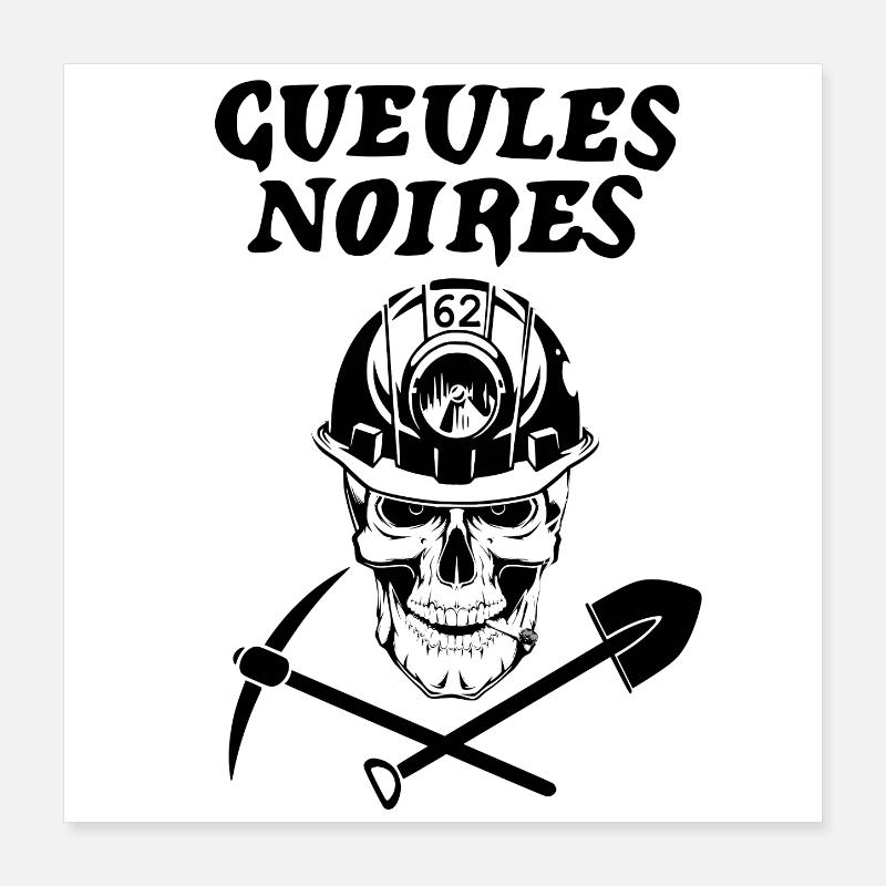 Gueules noires Poster 40 x 40 cm