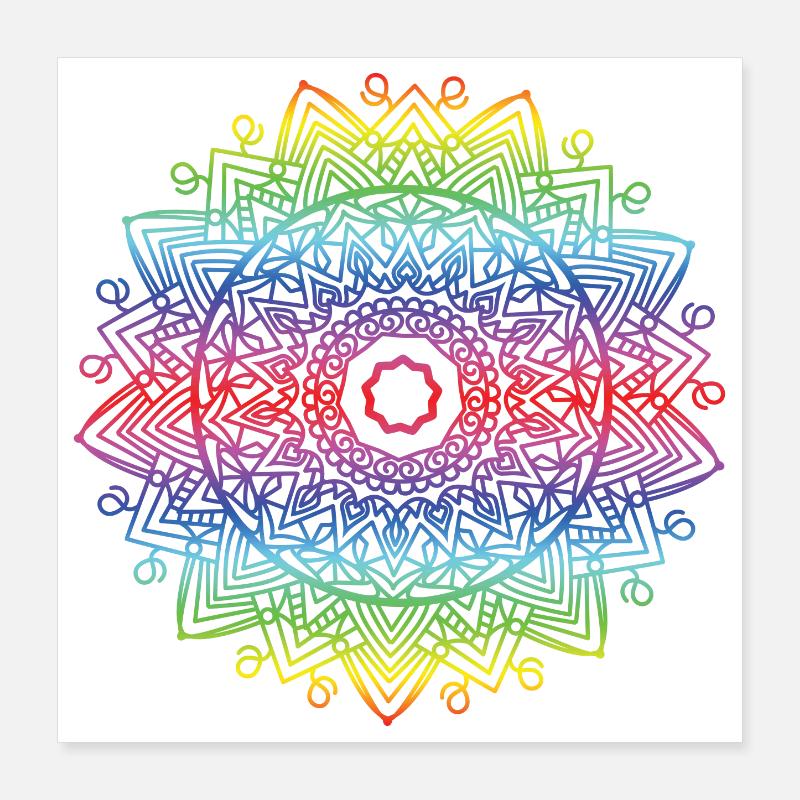 Mandala Poster 40 x 40 cm
