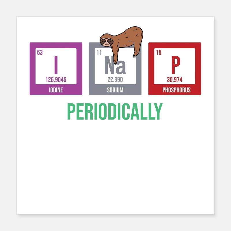 Sleeping Sloth Animal Statement Mammal Poster 16" x 16" (40x40 cm)