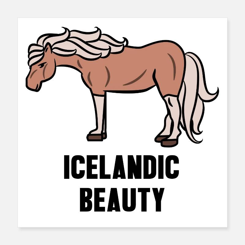 Islandpferde Statement Pferde Araber Reiten Poster 40x40 cm