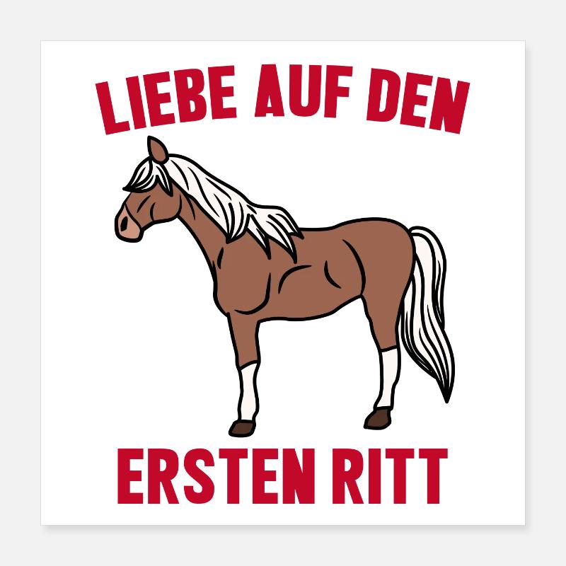 Islandpferde Pferdenarr Cool Statement Pferde Poster 40x40 cm