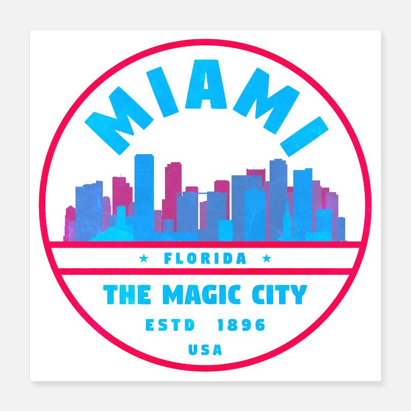 Miami Stati Uniti Poster 40x40 cm
