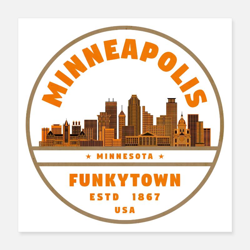 Minneapolis Minnesota Poster 16" x 16" (40x40 cm)