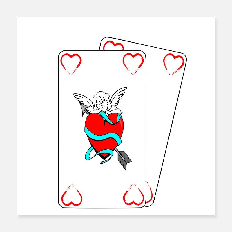 Cartes cupidon Poster 40 x 40 cm