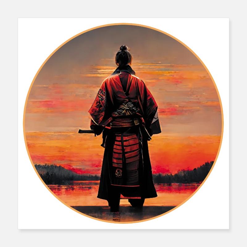 Samurai Warrior Poster 16" x 16" (40x40 cm)