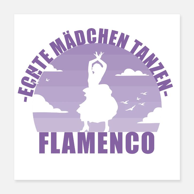 Flamenco Tänzerin Andalusien Tanz Geschenk Poster 40x40 cm