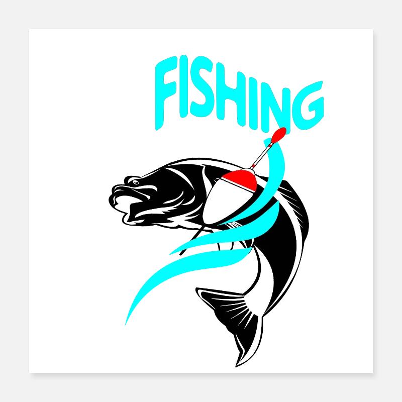 Fishing Poster 40 x 40 cm