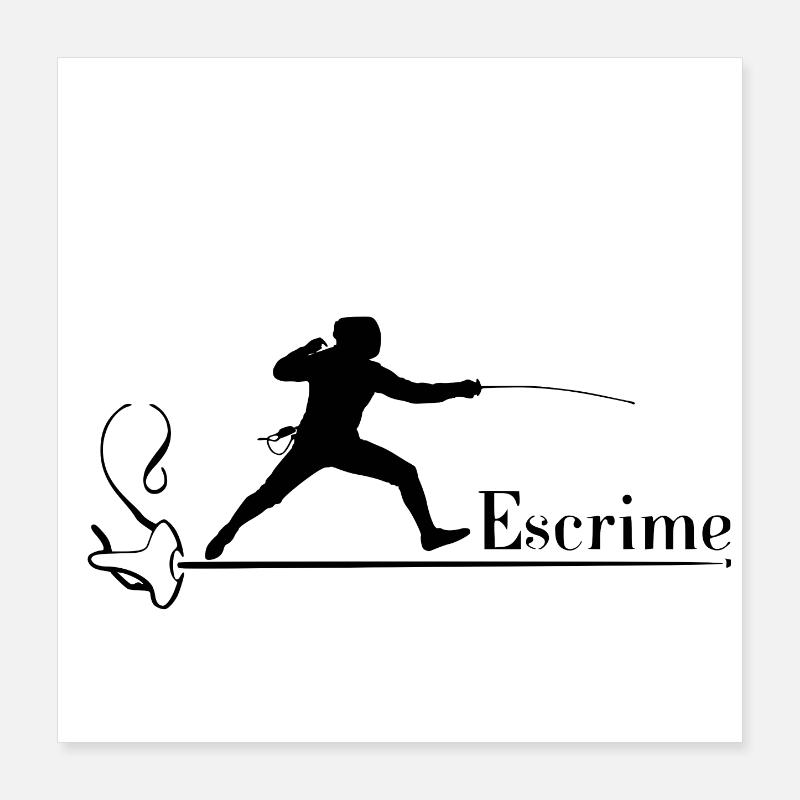 Escrime Poster 40 x 40 cm